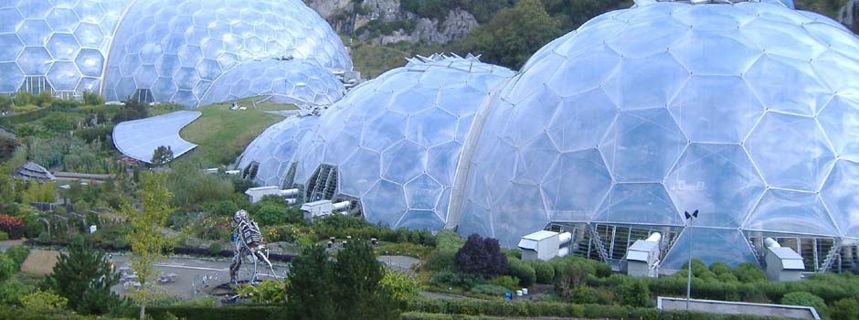 giant biomes at the Eden project near St Austell
