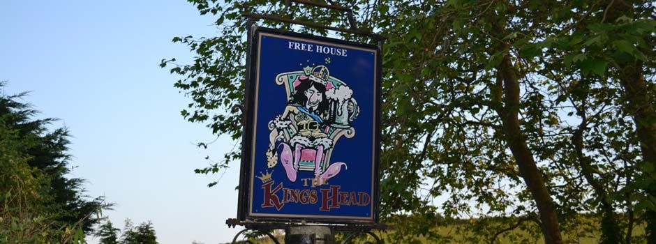 sign outside the Kings Head pub at Ruan Lanihorne