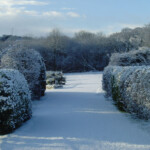 the unusual sight of snow at Trethem